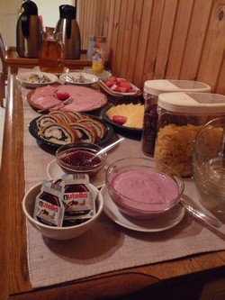 Snídaně - penzion Sun - Gaming - Alpy